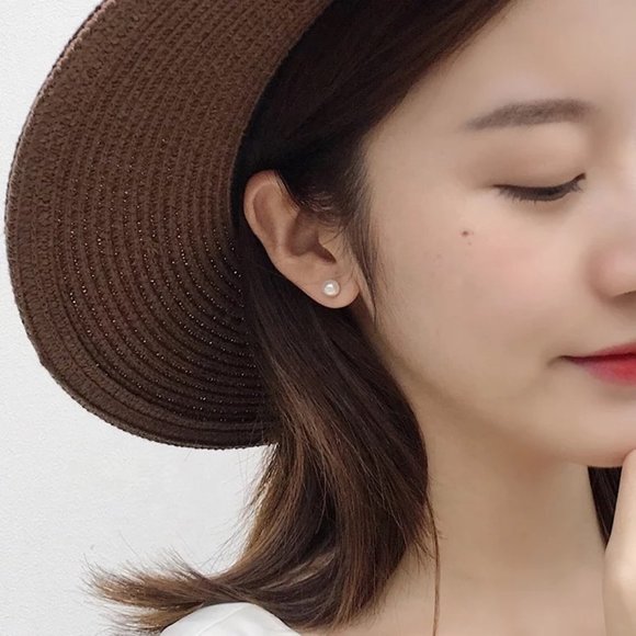 8mm Freshwater Peal S925 Earrings - Picture 2 of 6